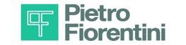 Logo for Pietro Fiorentini, with a teal square and white symbol followed by the company name in gray.