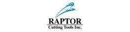 Logo for Raptor Cutting Tools Inc. featuring a stylized blue design above the company name.