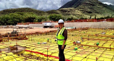 Sandra Sardinha at the Hale Makana O Nanakuli job site