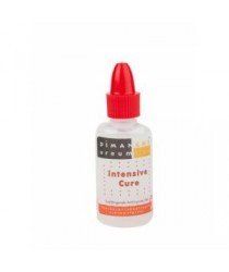 Fles Dimar Brown Intensive Cure met rode dop en wit etiket.
