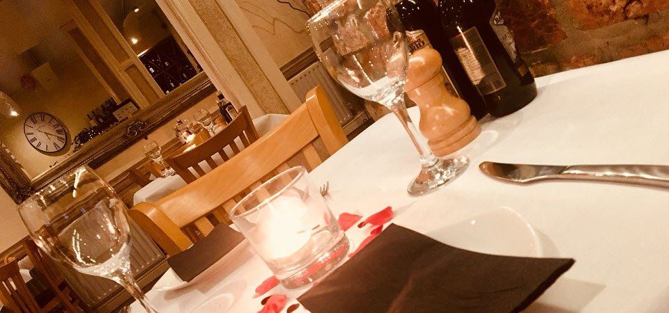 Restaurant table in El Castello