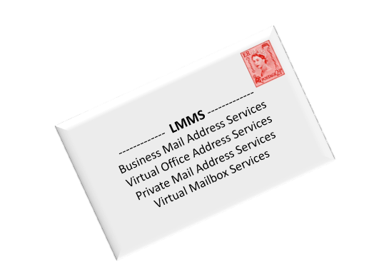 An envelope addressed to London & Midlands Management Services business mail address services