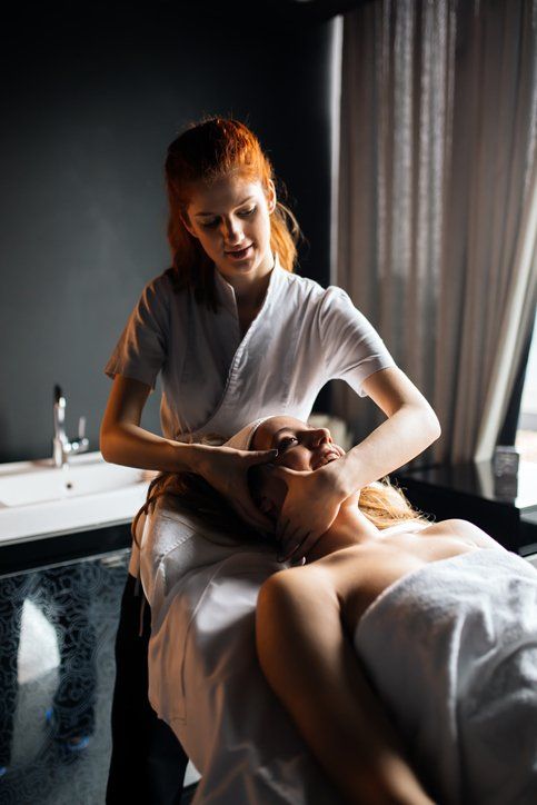 Day Spa —  Woman Gives Face Spa Treatment in West Springfield, MA