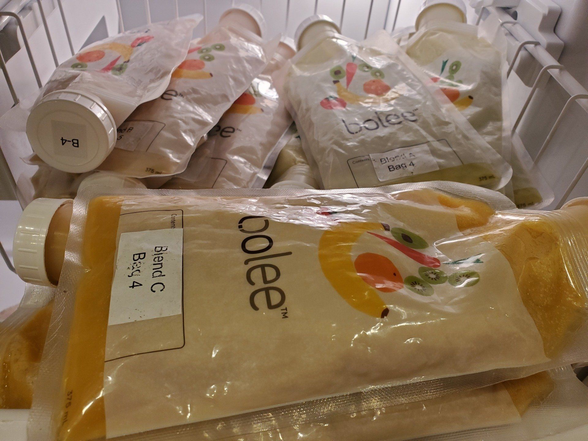 Multiple Bolee Bags in the freezer