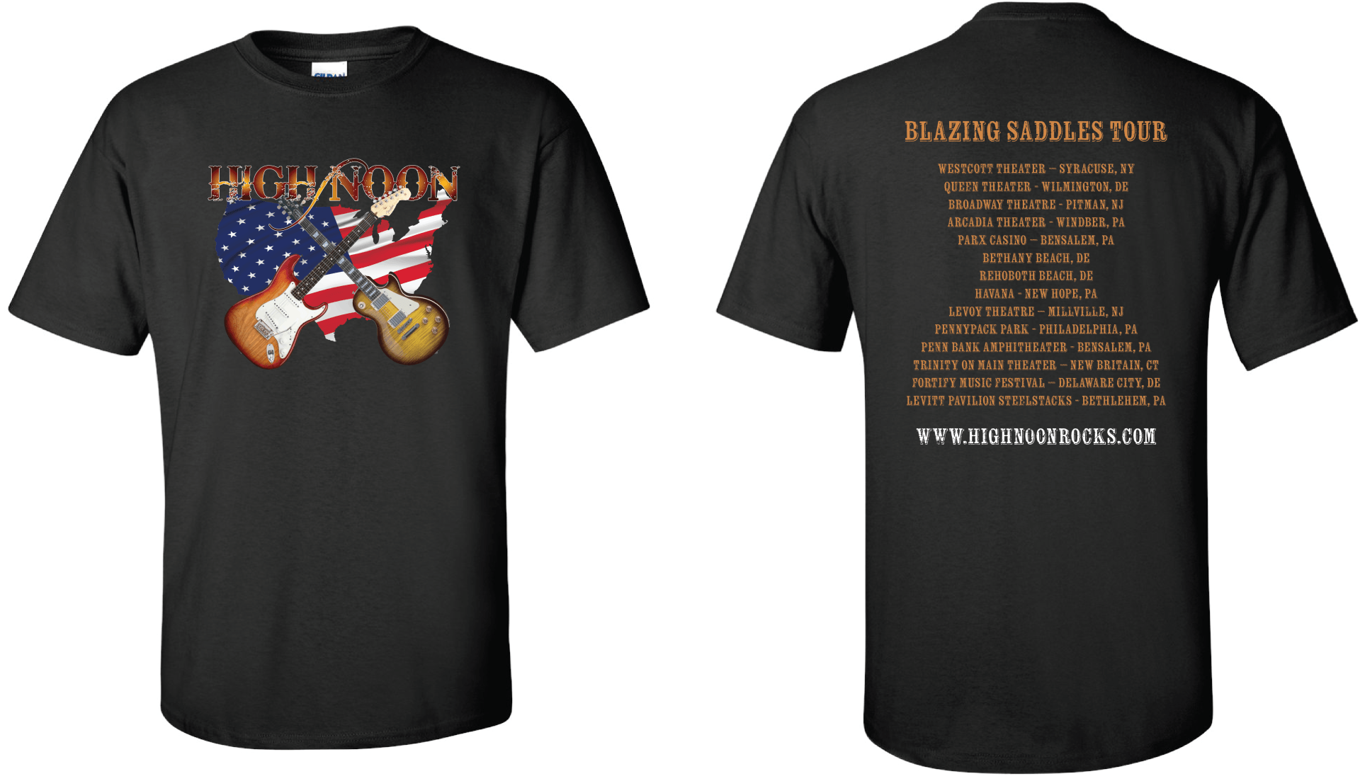 High Noon Band T-Shirt - Blazing Saddles Tour