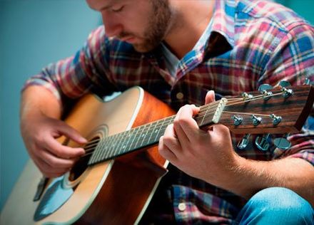 playing guitar