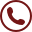 Red phone handset icon inside a red circle.
