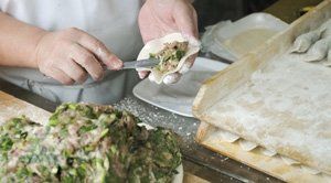 Filling the dumpling