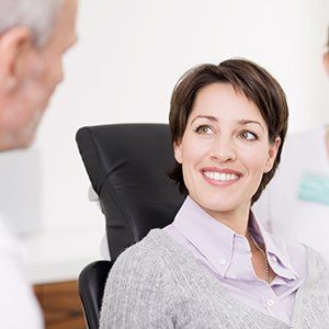 a patient smiling