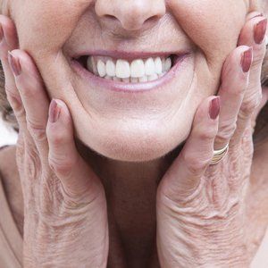 elderly lady smiling confidently