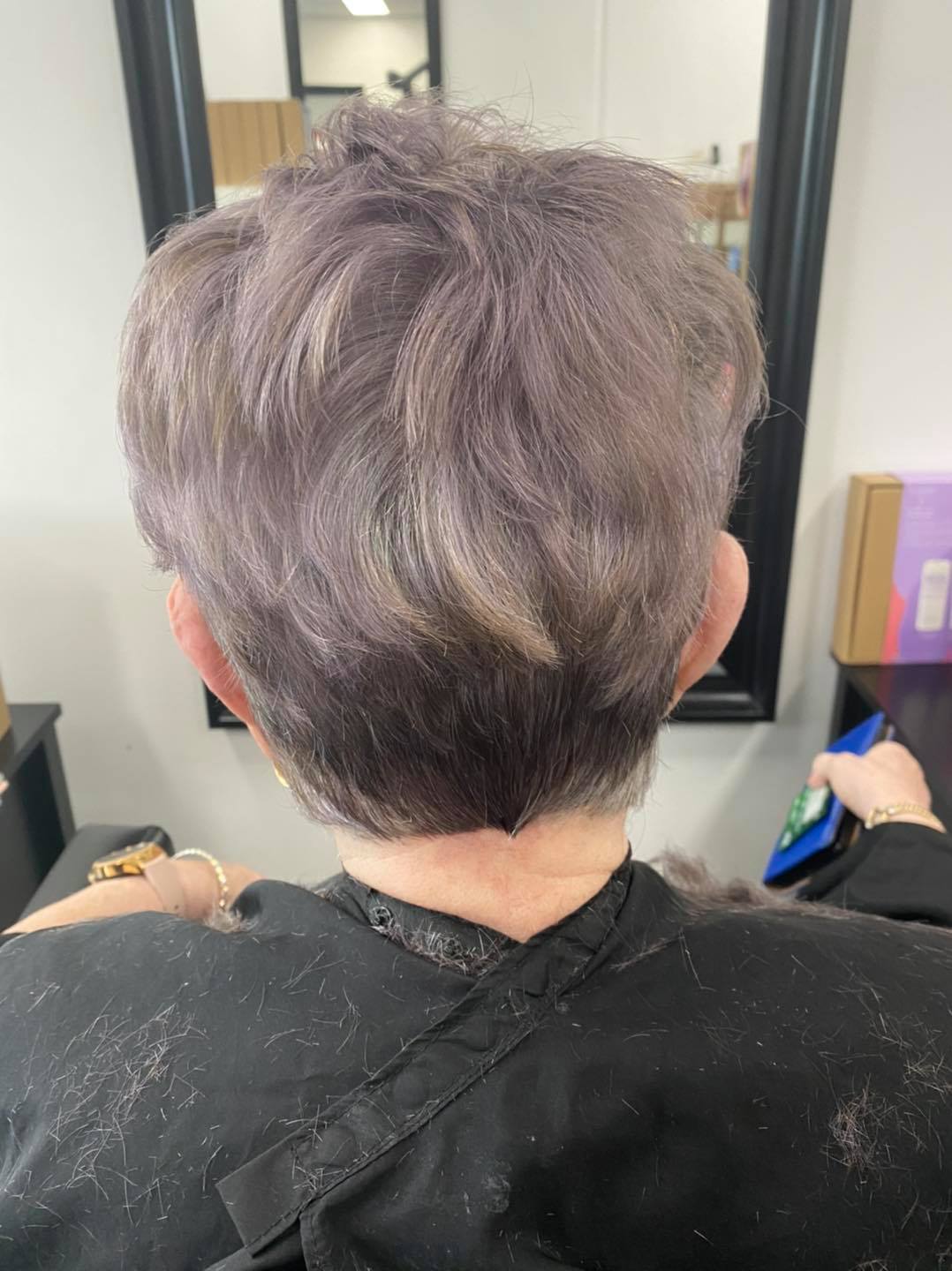 Senior Lady With Stylish Haircut— Hair & Beauty Salon Shellharbour, NSW
