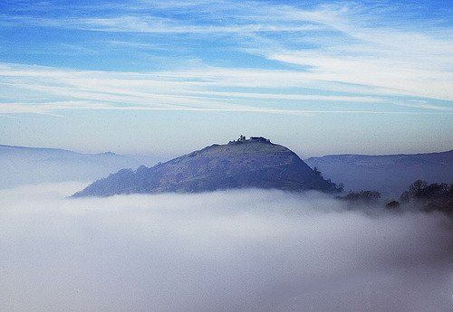 Castell Dinas Brân is a medieval castle above the town of Llangollen in Denbighshire, Wales