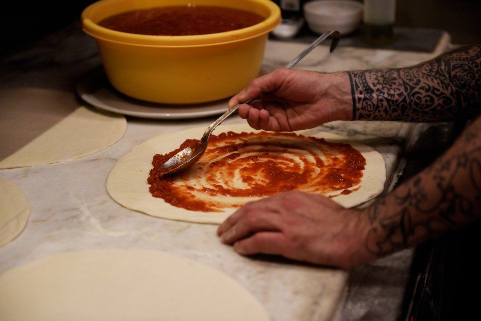 Pomodoro sulla pizza