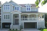 a large house with a car parked in front of it .