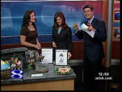 photos of accolades for our kennel, including WTNH8, New Haven Register 