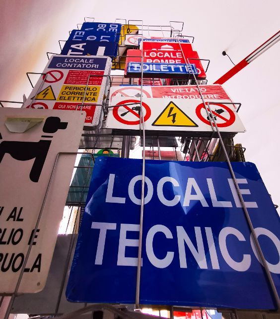 segnale di uscita in caso di incendio