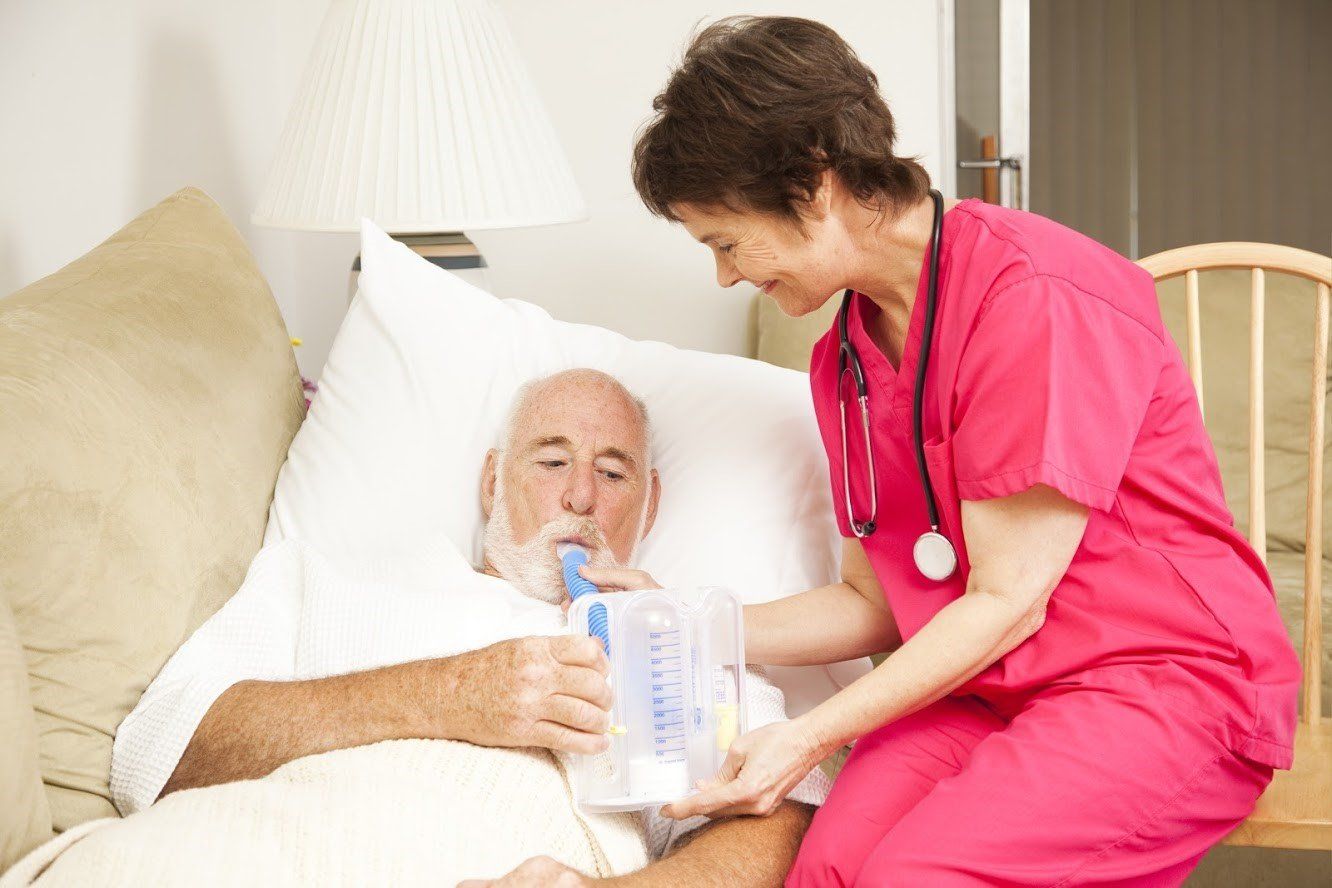 Senior Doing Pulmonary Rehab — Philadelphia, PA — Advanced Physical Therapy Senior Doing Pulmonary Rehab — Philadelphia, PA — Advanced Physical Therapy