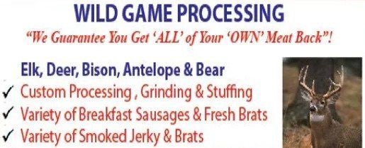 Wild Game Processing  — Helena, MO — Montana City Meats