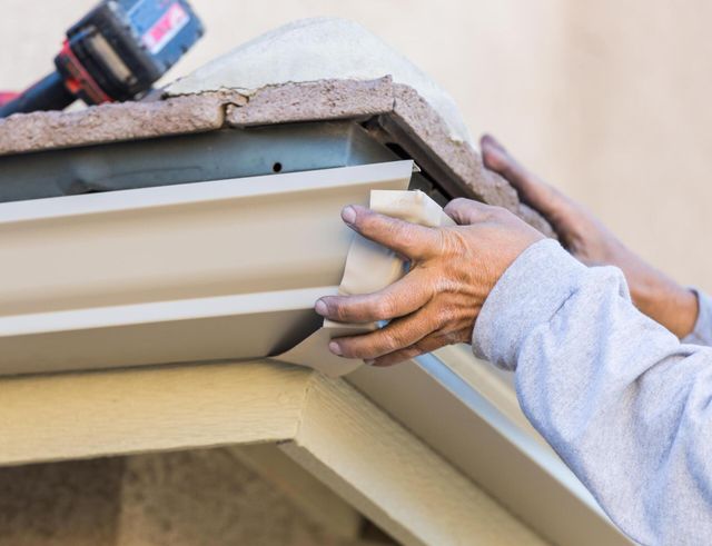 a contractor installing cutter