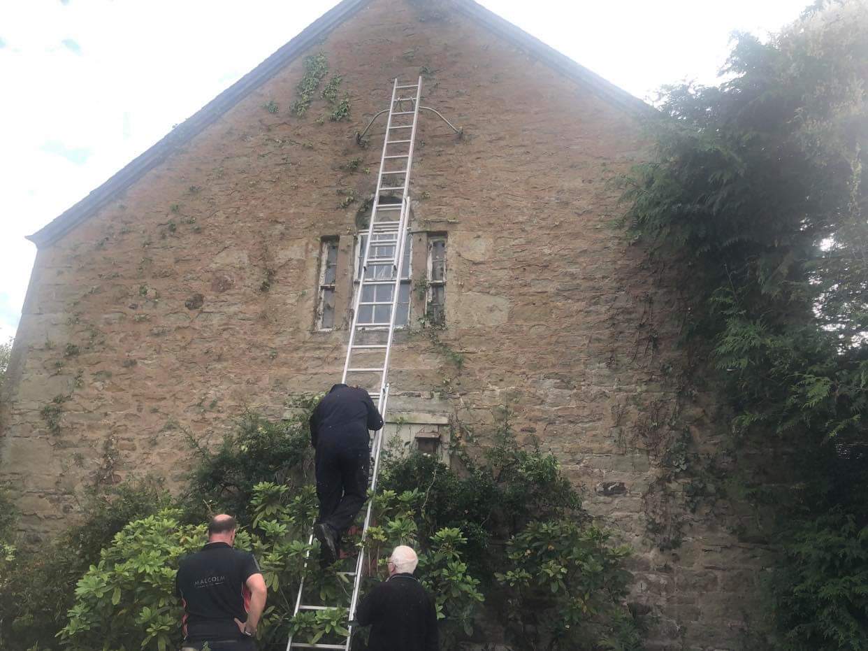 Bro. Up a Ladder