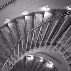 Steel spiral staircase
