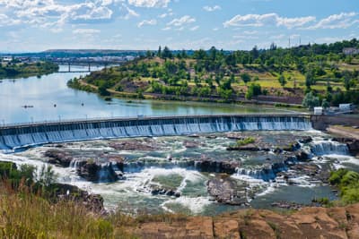 Cascading Water at Great Falls, Montana