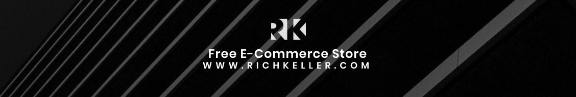 A black background with a white rk logo on it