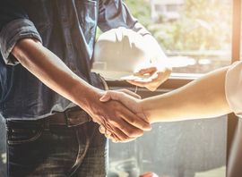 two people shaking hand