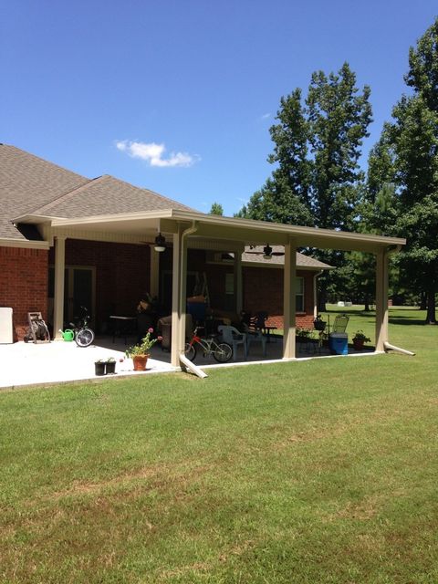 PATIO COVER 30' X 40' ON BACK OF HOUSE, 4 INCH INSULATED ROOF, PINE BLUFF, AR. PATIO COVER 30' X 40' ON BACK OF HOUSE, 4 INCH INSULATED ROOF, PINE BLUFF, AR.