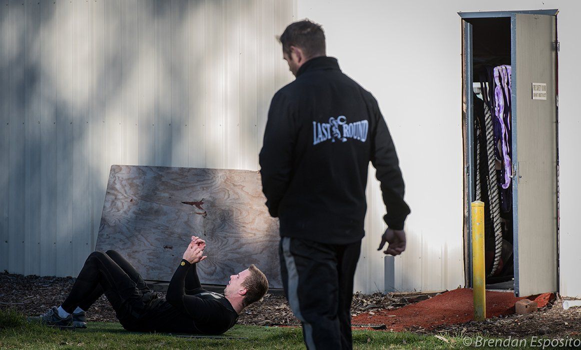 man doing situps