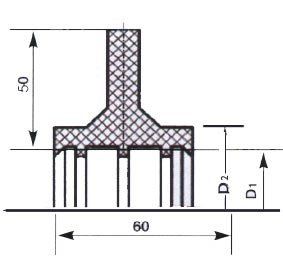 A black and white drawing of a concrete structure with measurements.