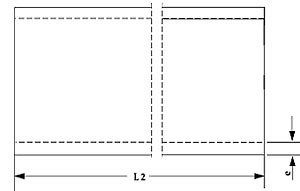 A black and white drawing of a piece of paper with measurements.