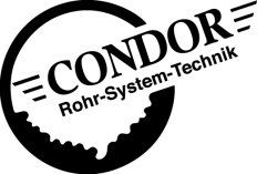 A black and white logo for condor rohr-system-technik.