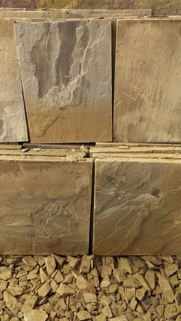 riven paving slabs