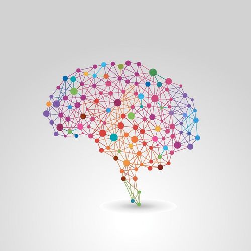 Abstract poly art of brain