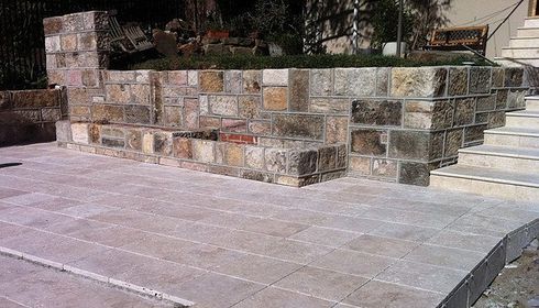 View of the stone tiling done by expert