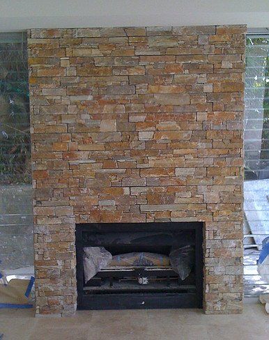 View of a fireplace