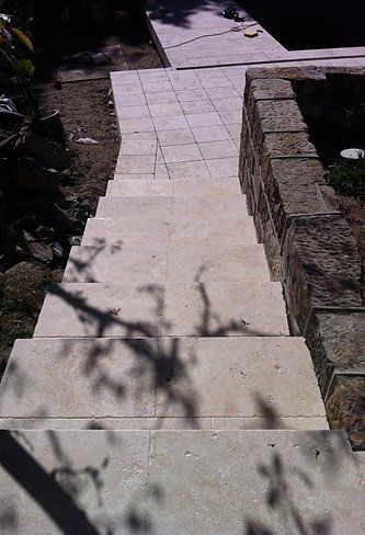 View of the stones used on steps