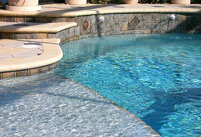 View of the pool flooring done by expert