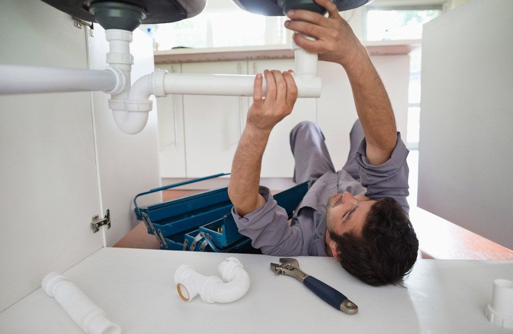 sink being fixed