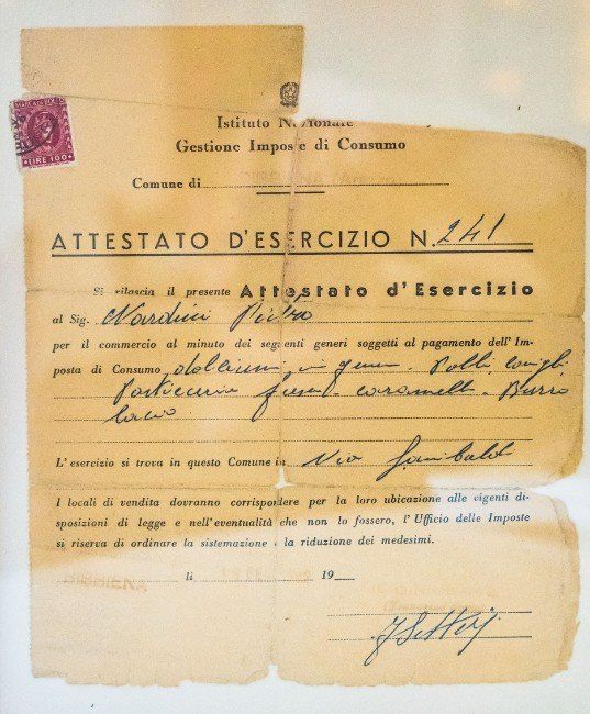 Attestato storico d'esercizio