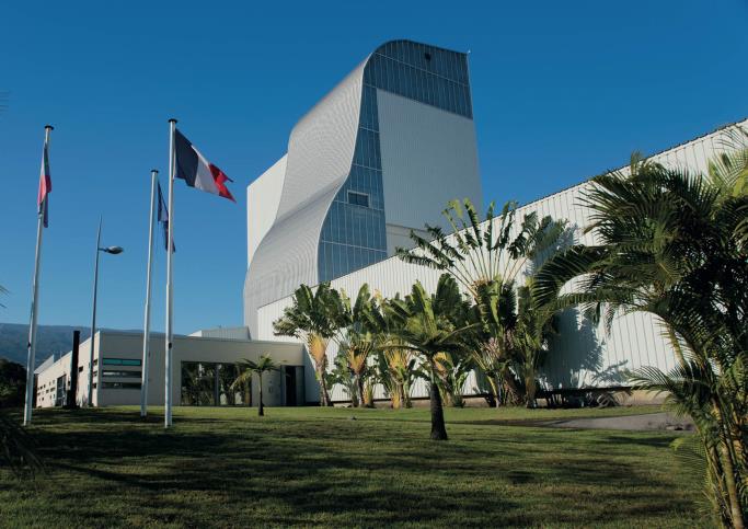A production plant on Ile de la Reunion, where feed for aquaculture is made.