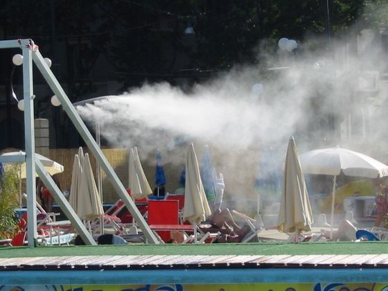 sistema di nebulizzazione e raffrescamento