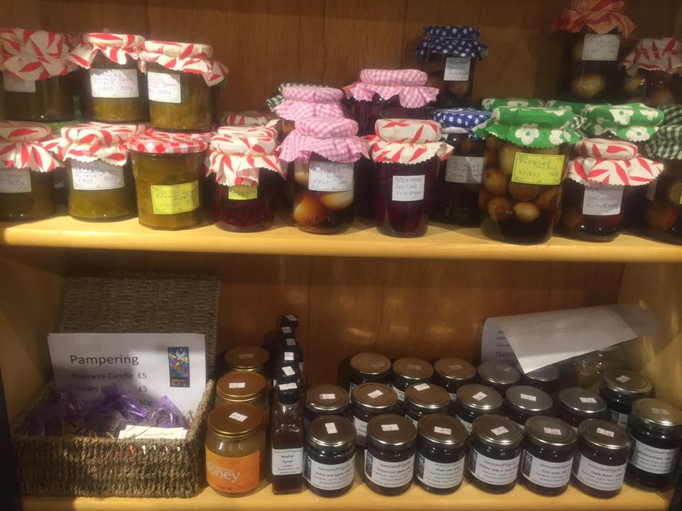 local produce on shelf