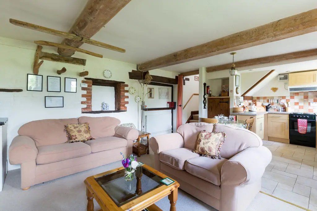 sofa and table  in lounge area