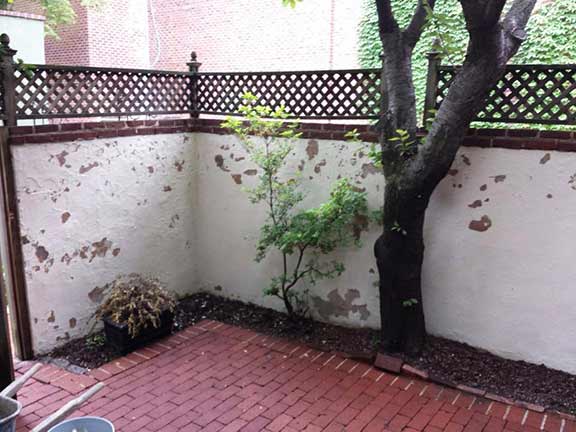 Repaired Garden Wall — Masonry Restoration in Philadelphia PA