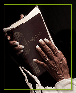 hands holding bible