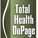 A green and white logo for total health dupage