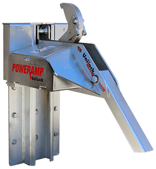A stainless steel item with the word poweramp on it
