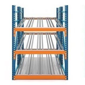 It is a 3d model of a warehouse rack.